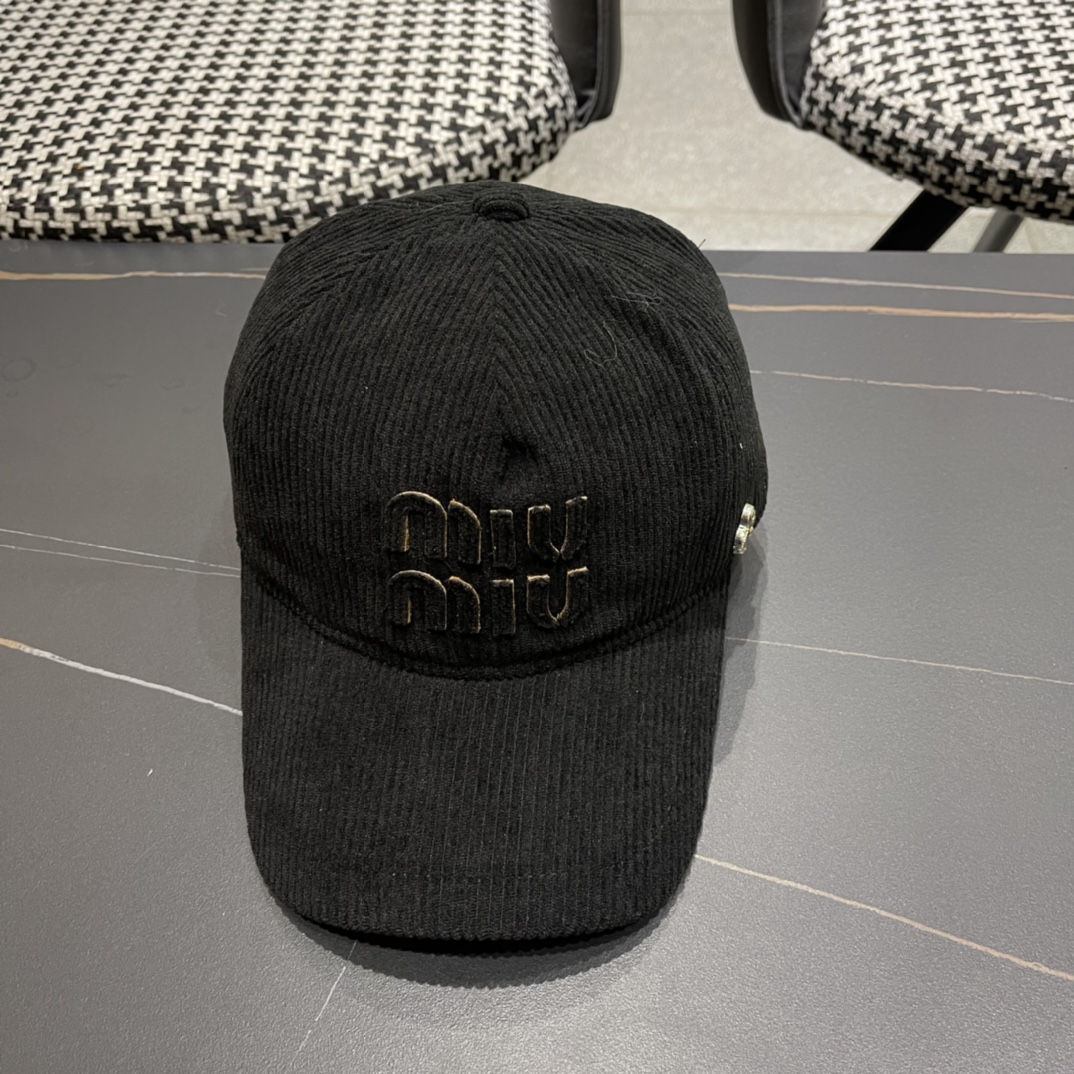 Gorra de béisbol de Miu Miu de otoño 2024, pedido personalizado con molde original, artesanía original y calidad excele…