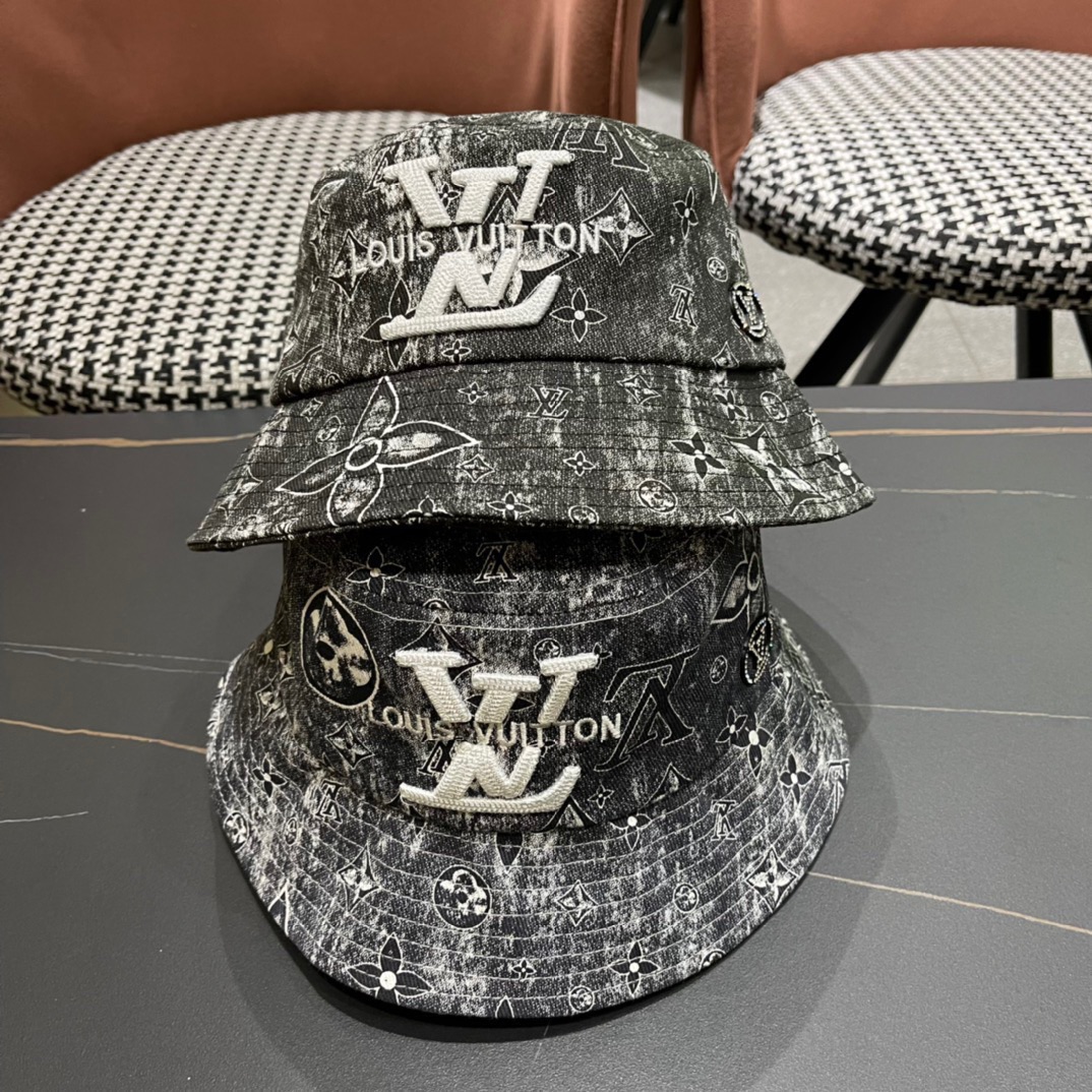 LV Louis Vuitton 2024 gorra de pescador clásica de principios de primavera, muy clásica, belleza retro popular, usable …