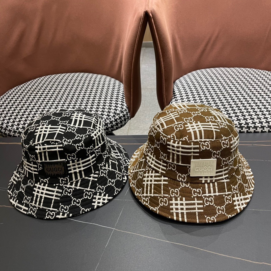 Gorra de pescador Gucci 🧢 de calidad original, ¡gran éxito! 🔥 ¡Alta gama y elegante! Lujo discreto, ¡fácil de llevar!…