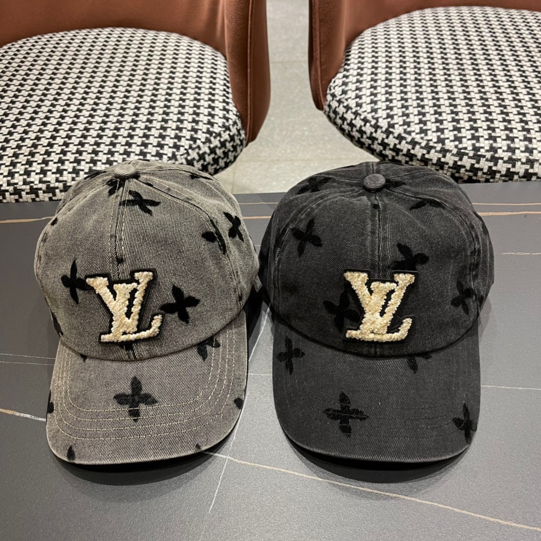 LouiVuittonLV👒nueva gorra de béisbol vaquera de Louis Vuitton de tienda oficial, gorra de sol unisex