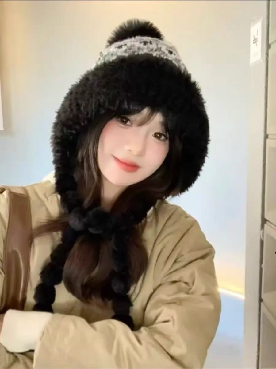 普拉达Prada🔱新款加绒加厚护耳雷锋帽，护耳帽，超火！细节做工都很精致，‼️经典款～超好搭配