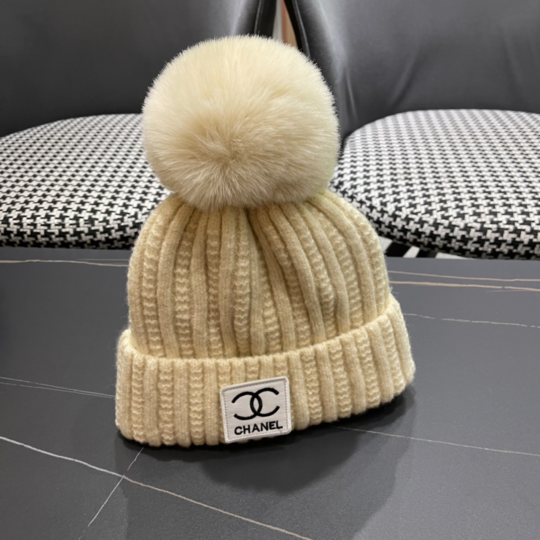  Chanel官网品质香奈儿秋冬网红时尚博主推荐款毛线帽，小红书爆款，手感超柔软舒适的针织线帽，弹性极佳