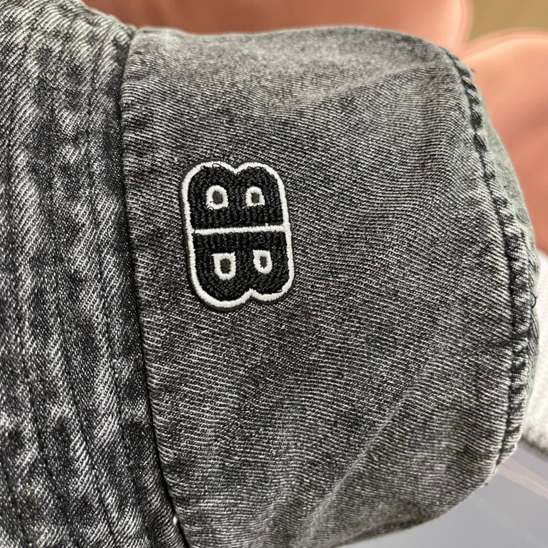  balenciaga巴黎世家2024牛仔渔夫帽夏季防晒遮阳帽子大头围水桶帽显脸小