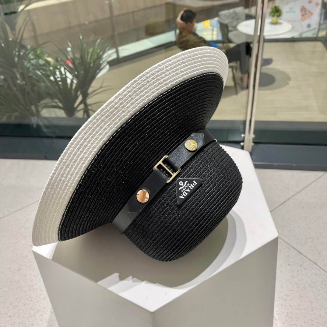  普拉达草帽，高级定制，超好看帽型，头围57cm