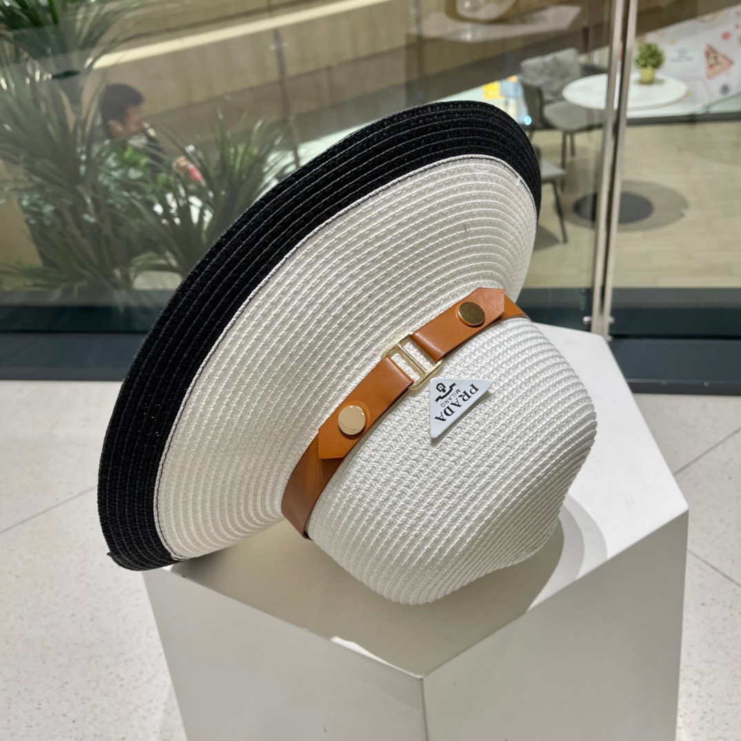  普拉达草帽，高级定制，超好看帽型，头围57cm