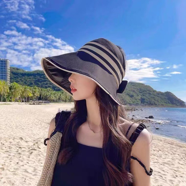 【CELINE赛琳】2022夏季新款空顶渔夫帽防晒出游户外颗折叠子遮阳帽女百搭太阳帽