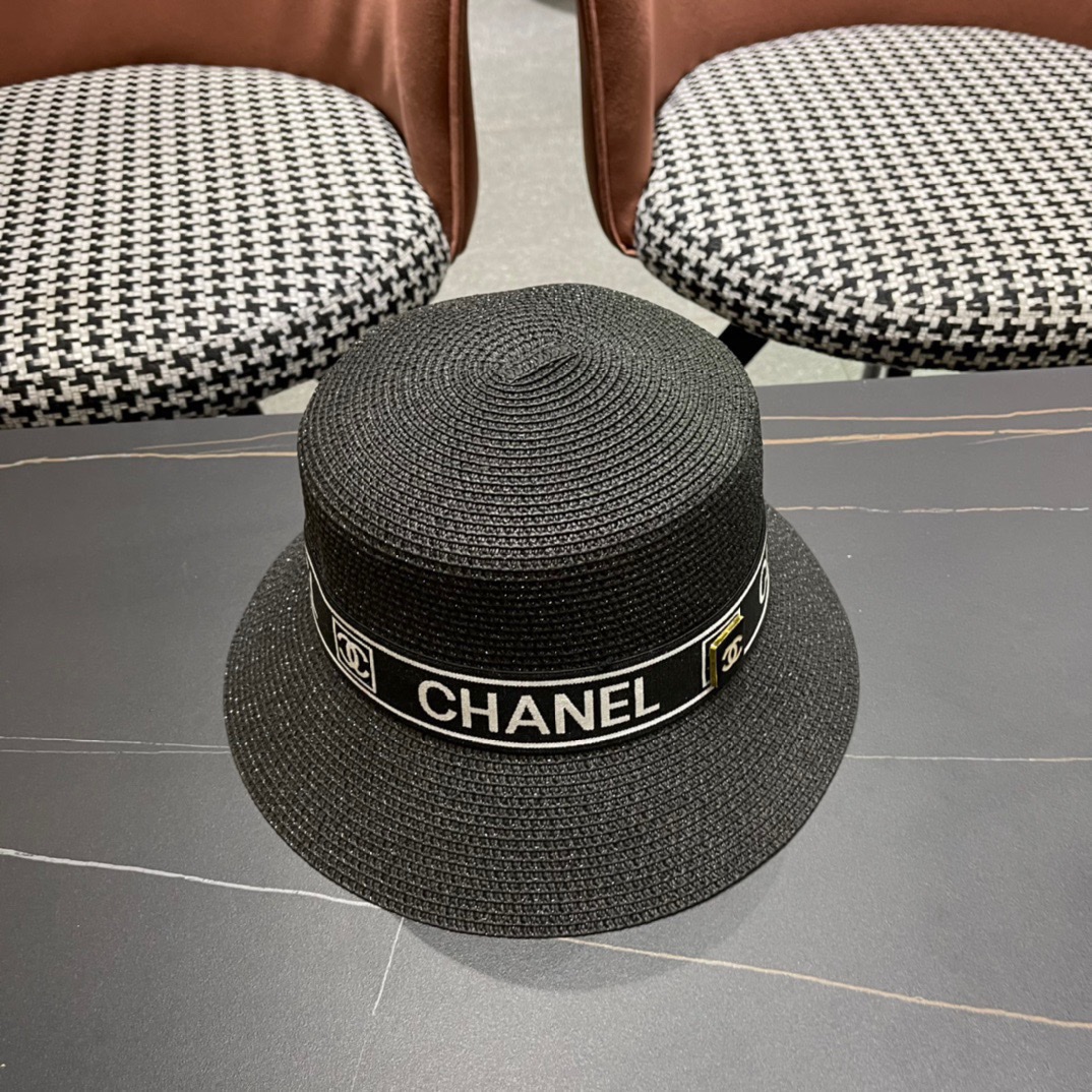 【CHANEL香奈儿】2026新款小香风平顶盆帽草帽出街必备