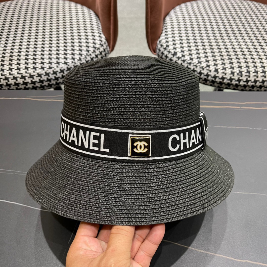 【CHANEL香奈儿】2026新款小香风平顶盆帽草帽出街必备