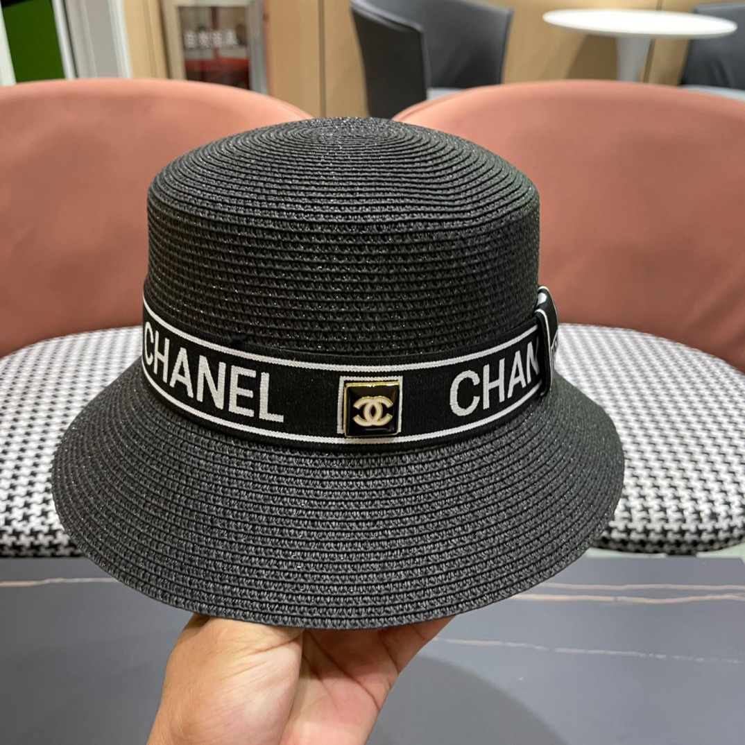 【CHANEL香奈儿】2026新款小香风平顶盆帽草帽出街必备