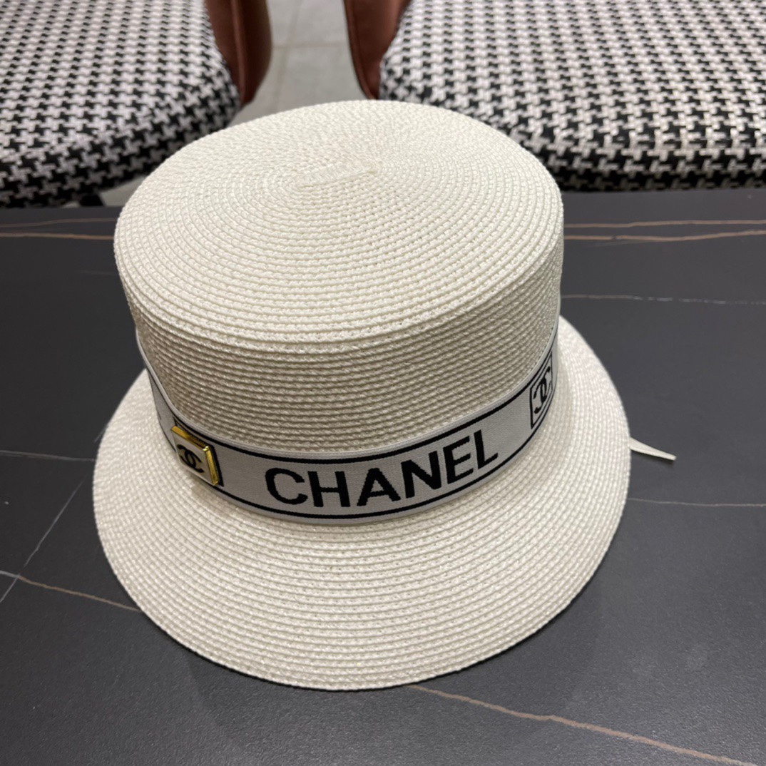 【CHANEL香奈儿】2026新款小香风平顶盆帽草帽出街必备