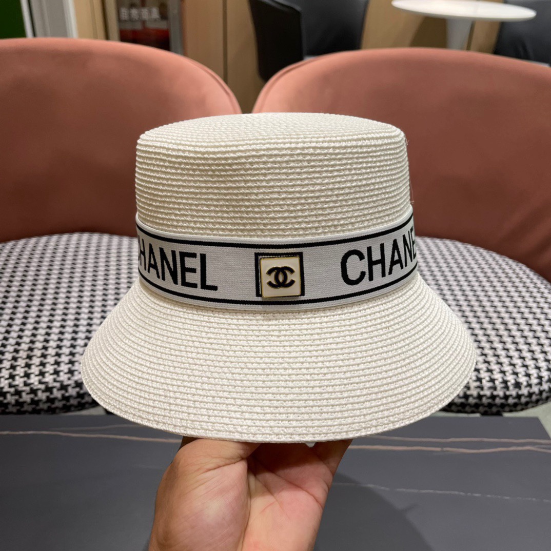 【CHANEL香奈儿】2026新款小香风平顶盆帽草帽出街必备