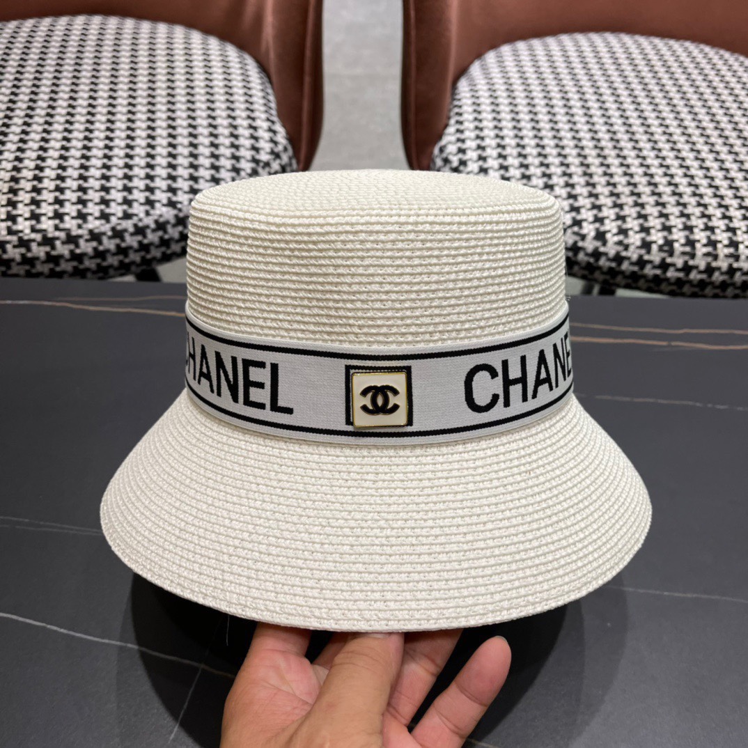 【CHANEL香奈儿】2026新款小香风平顶盆帽草帽出街必备