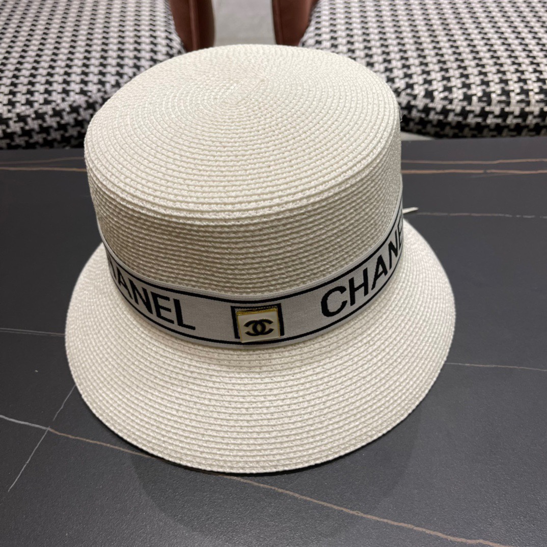 【CHANEL香奈儿】2026新款小香风平顶盆帽草帽出街必备