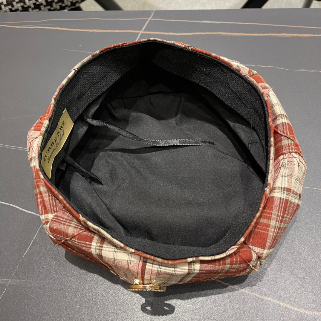  Burberry巴宝莉2024早秋新款格子贝雷帽，画家帽，头围57cm