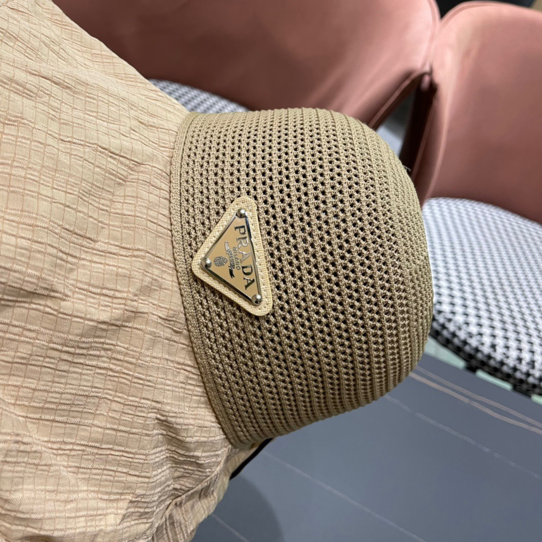  【PRADA普拉达】2024春夏款大沿蝴蝶结遮阳渔夫帽🌈更有质感的一款