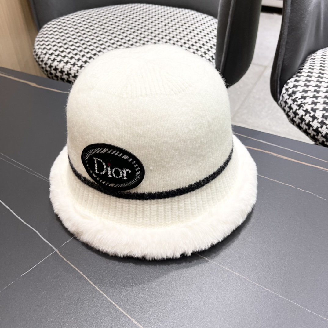 迪奥Dior最新2024冬款渔夫帽，防晒指数超高，特别显脸小，有型不软塌，可随意折叠，携带方便🤗