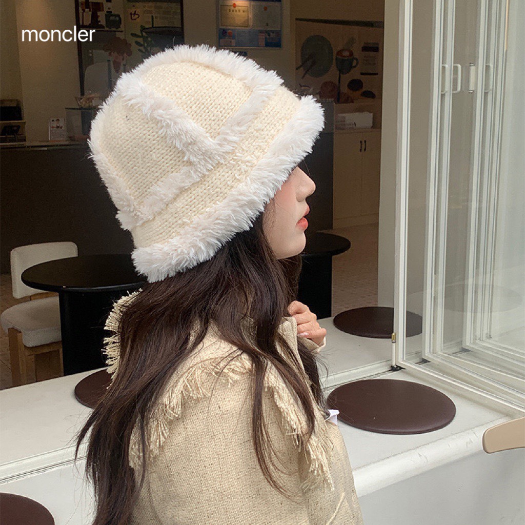 NO:214499,Moncler fisherman hat women autumn and winter Japanese versatile temperament plush pot hat travel trendy warmth thickened bucket hat casual women hat fisherman hat baseball hat knit hat, hat, christian louboutin, espadrilles, hats19860909moncler渔夫帽女秋冬季日系百搭气质毛绒盆帽出游潮保暖加厚水桶帽休闲女 帽子渔夫帽棒球帽针织帽,帽子,christian louboutin,espadrilles,hats,hat