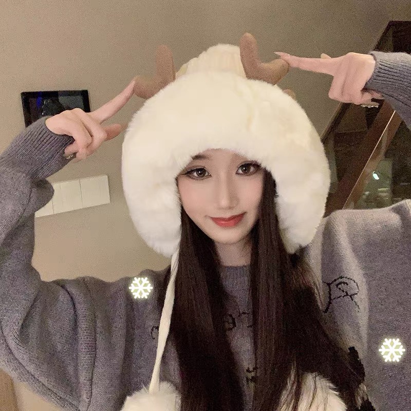 NO:214522,MONCLER cover-mouthed winter new style deer antler cute wool ball plus velvet knitted ear protection hat for women fashionable winter cold protection warmth thickened Lei Feng hat hat fisherman hat baseball hat knit hat, hat, christian louboutin, Moncler, espadrilles, hats19860909MONCLER蒙口冬新款鹿角可爱毛球加绒针织护耳帽女洋气冬季防寒保暖加厚雷锋帽帽子渔夫帽棒球帽针织帽,帽子,christian louboutin,Moncler,espadrilles,hats,hat