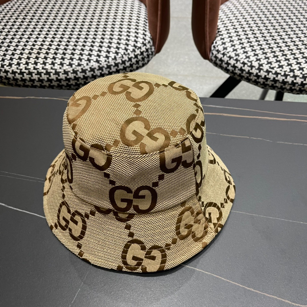 原单品质GUCCI古奇渔夫帽👒火爆来袭 工艺非常精美 高档大气上档次！方便携带！跑量！