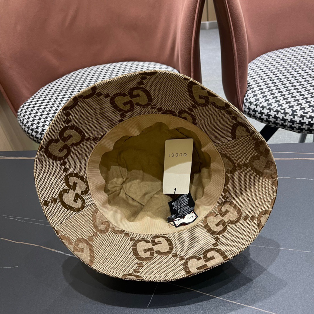 原单品质GUCCI古奇渔夫帽👒火爆来袭 工艺非常精美 高档大气上档次！方便携带！跑量！