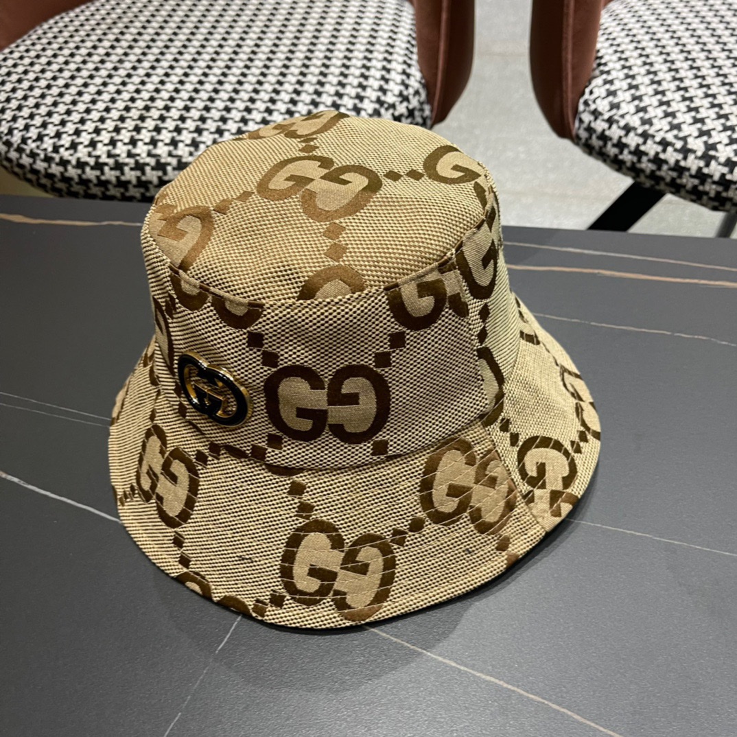 原单品质GUCCI古奇渔夫帽👒火爆来袭 工艺非常精美 高档大气上档次！方便携带！跑量！