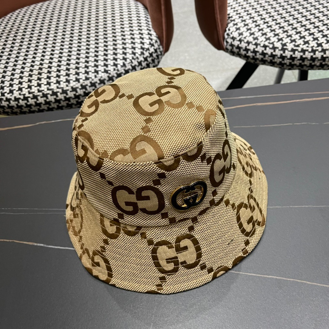 原单品质GUCCI古奇渔夫帽👒火爆来袭 工艺非常精美 高档大气上档次！方便携带！跑量！