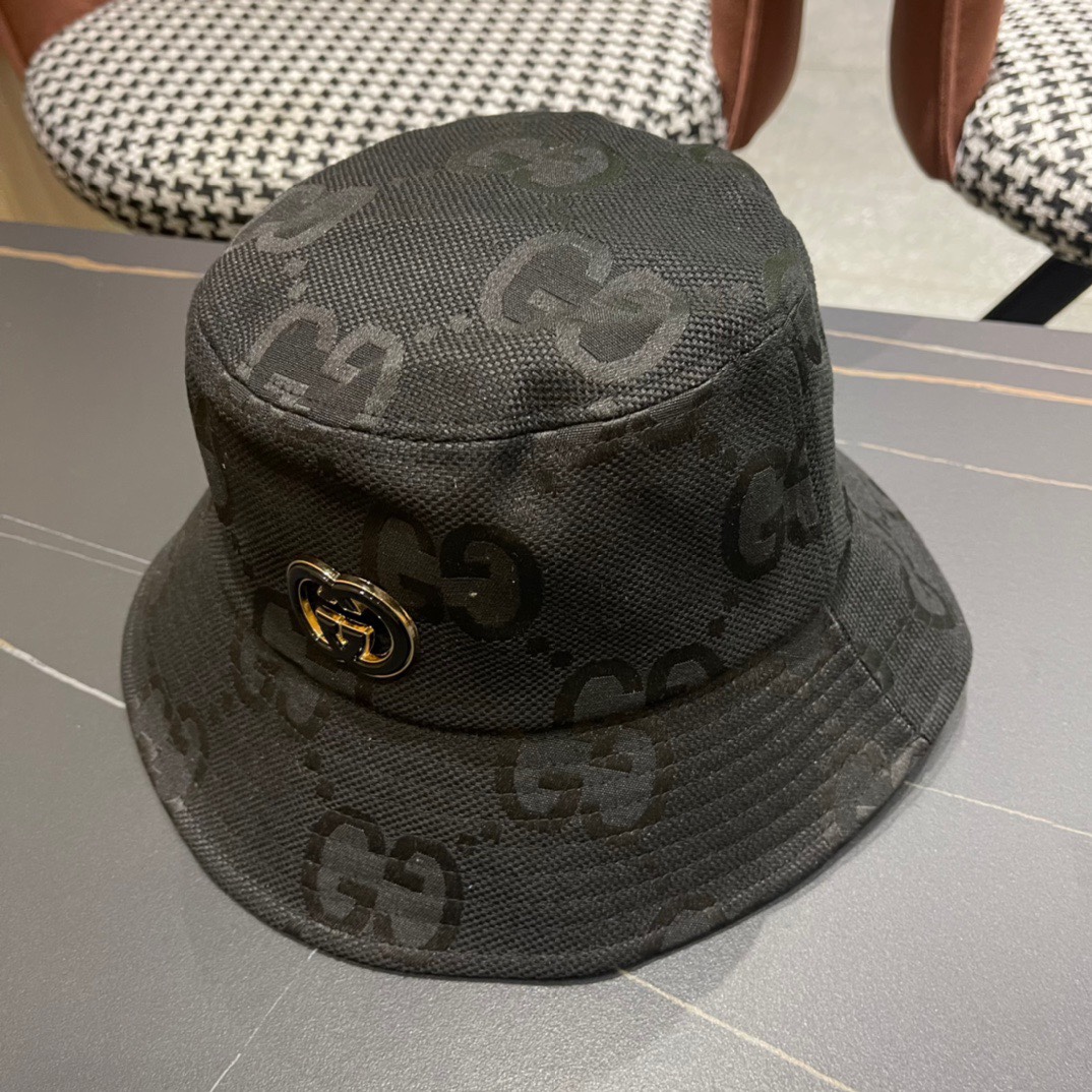 原单品质GUCCI古奇渔夫帽👒火爆来袭 工艺非常精美 高档大气上档次！方便携带！跑量！