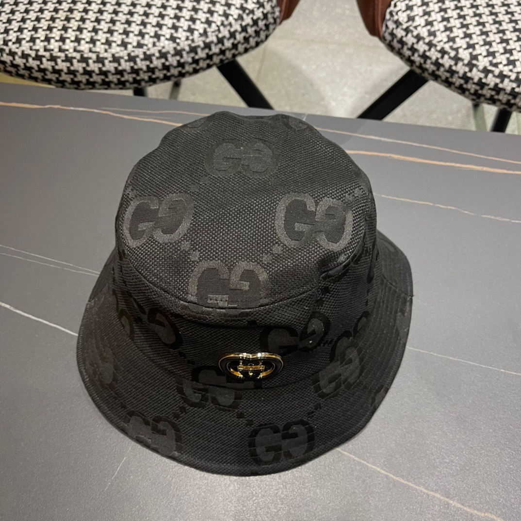 原单品质GUCCI古奇渔夫帽👒火爆来袭 工艺非常精美 高档大气上档次！方便携带！跑量！