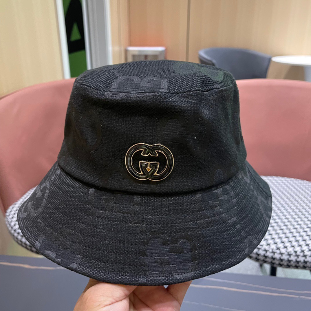 原单品质GUCCI古奇渔夫帽👒火爆来袭 工艺非常精美 高档大气上档次！方便携带！跑量！