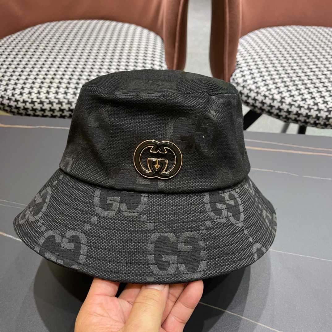 原单品质GUCCI古奇渔夫帽👒火爆来袭 工艺非常精美 高档大气上档次！方便携带！跑量！