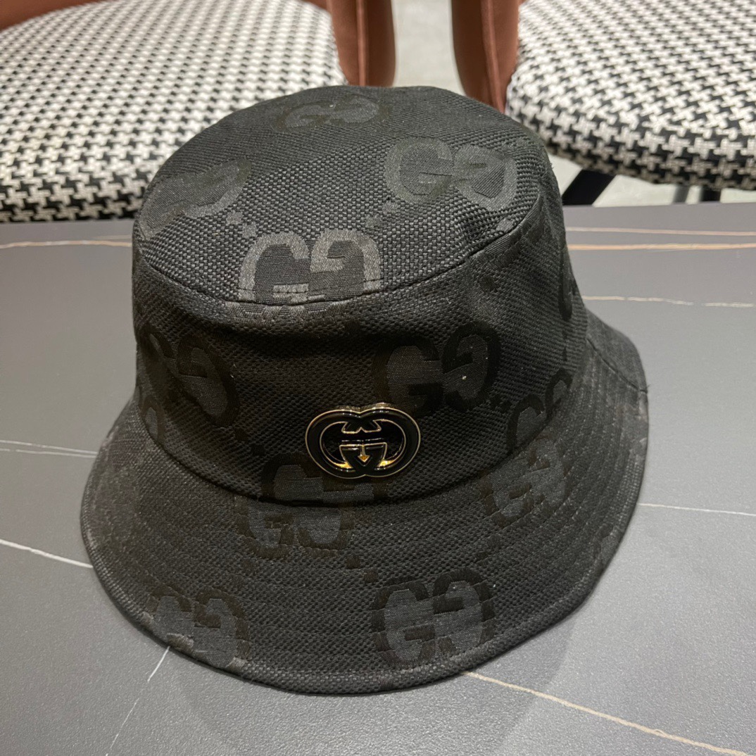原单品质GUCCI古奇渔夫帽👒火爆来袭 工艺非常精美 高档大气上档次！方便携带！跑量！