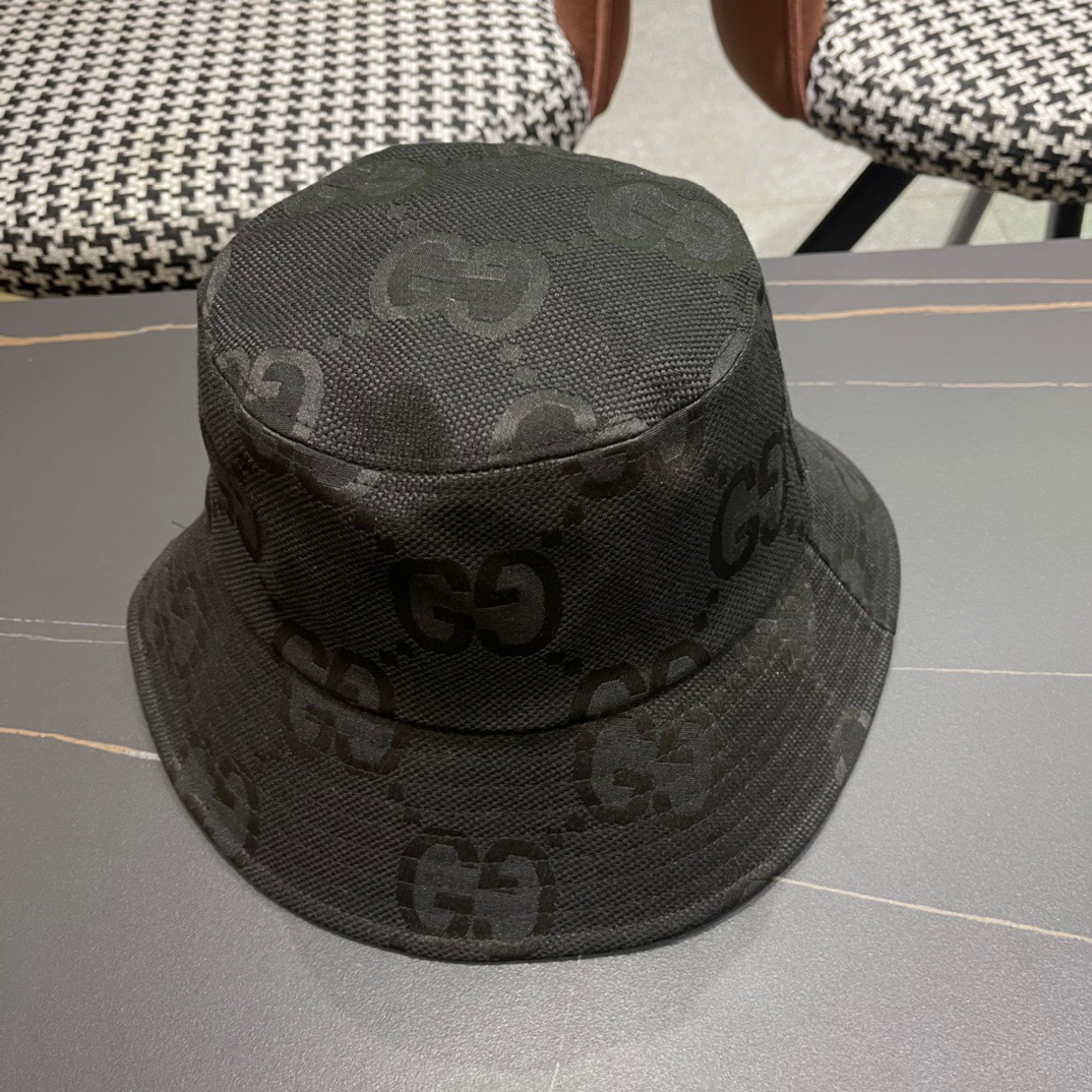 原单品质GUCCI古奇渔夫帽👒火爆来袭 工艺非常精美 高档大气上档次！方便携带！跑量！