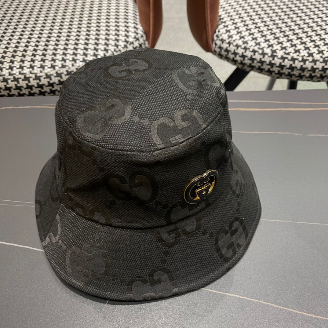 原单品质GUCCI古奇渔夫帽👒火爆来袭 工艺非常精美 高档大气上档次！方便携带！跑量！