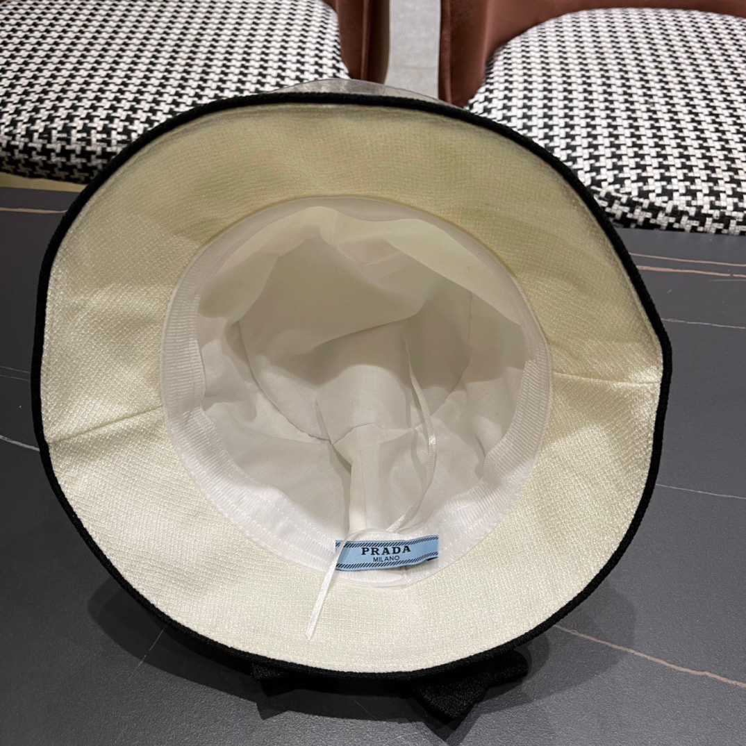 【普拉达】2024春夏网红新款渔夫帽，新款出货，大牌款超好搭配，赶紧入手！