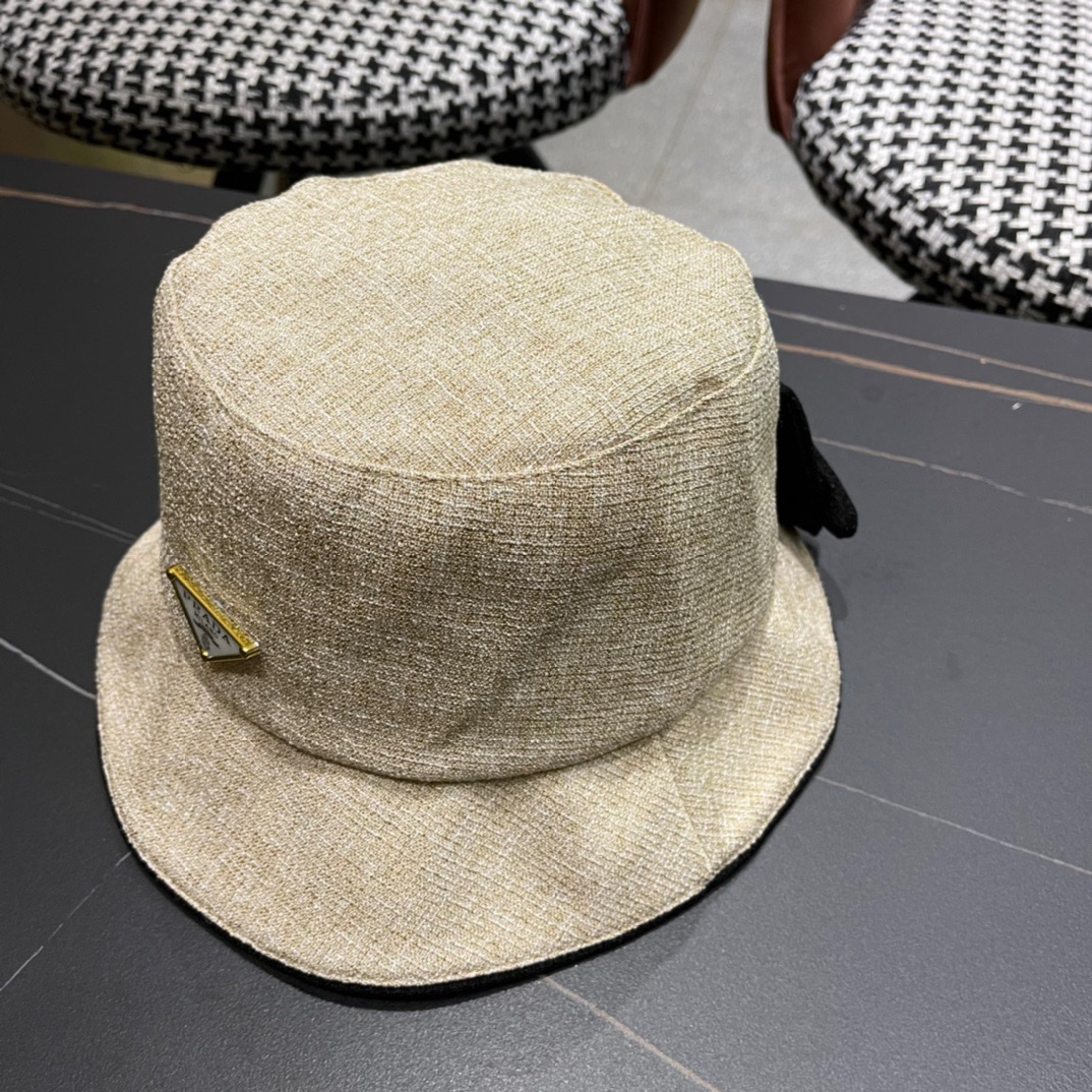 【普拉达】2024春夏网红新款渔夫帽，新款出货，大牌款超好搭配，赶紧入手！