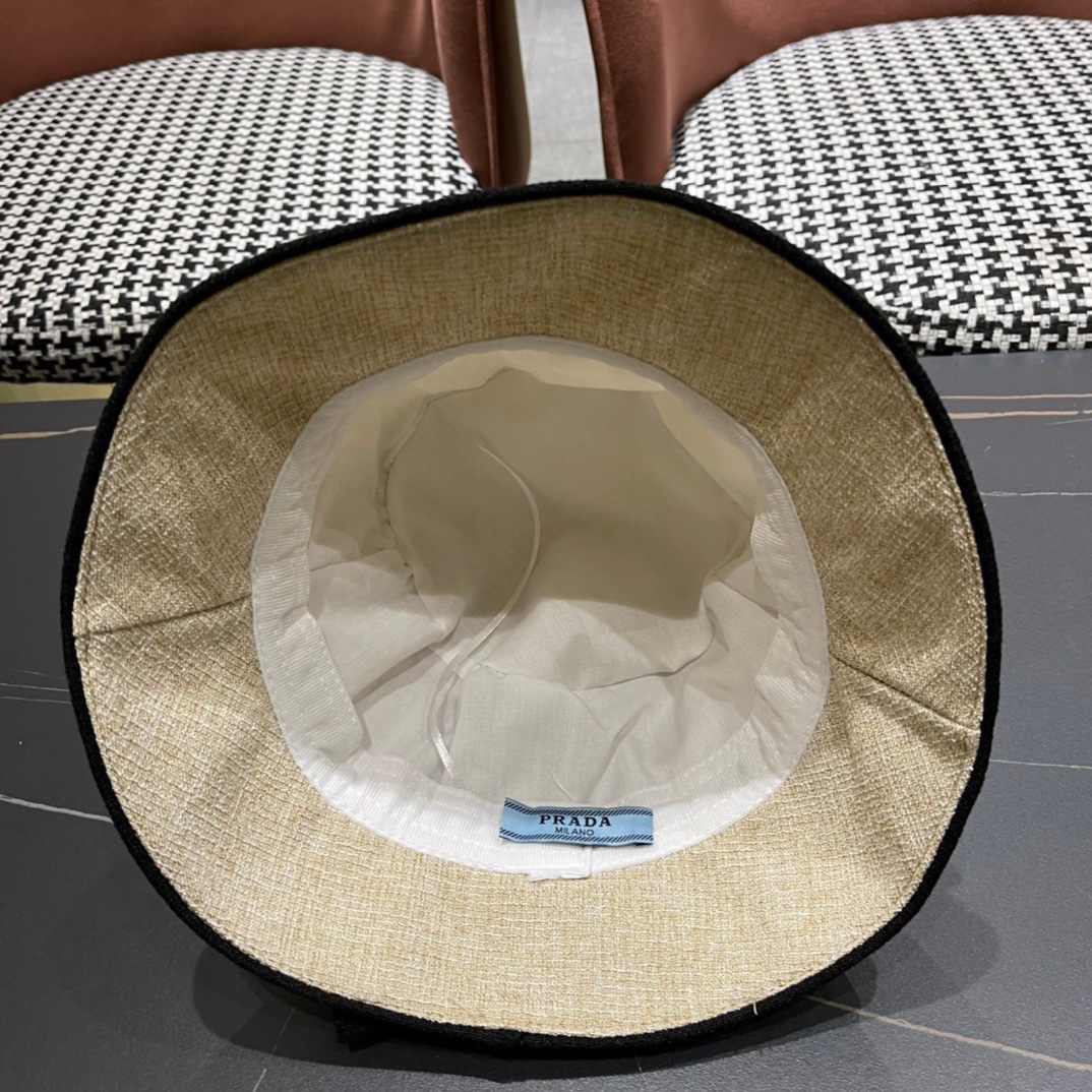 【普拉达】2024春夏网红新款渔夫帽，新款出货，大牌款超好搭配，赶紧入手！