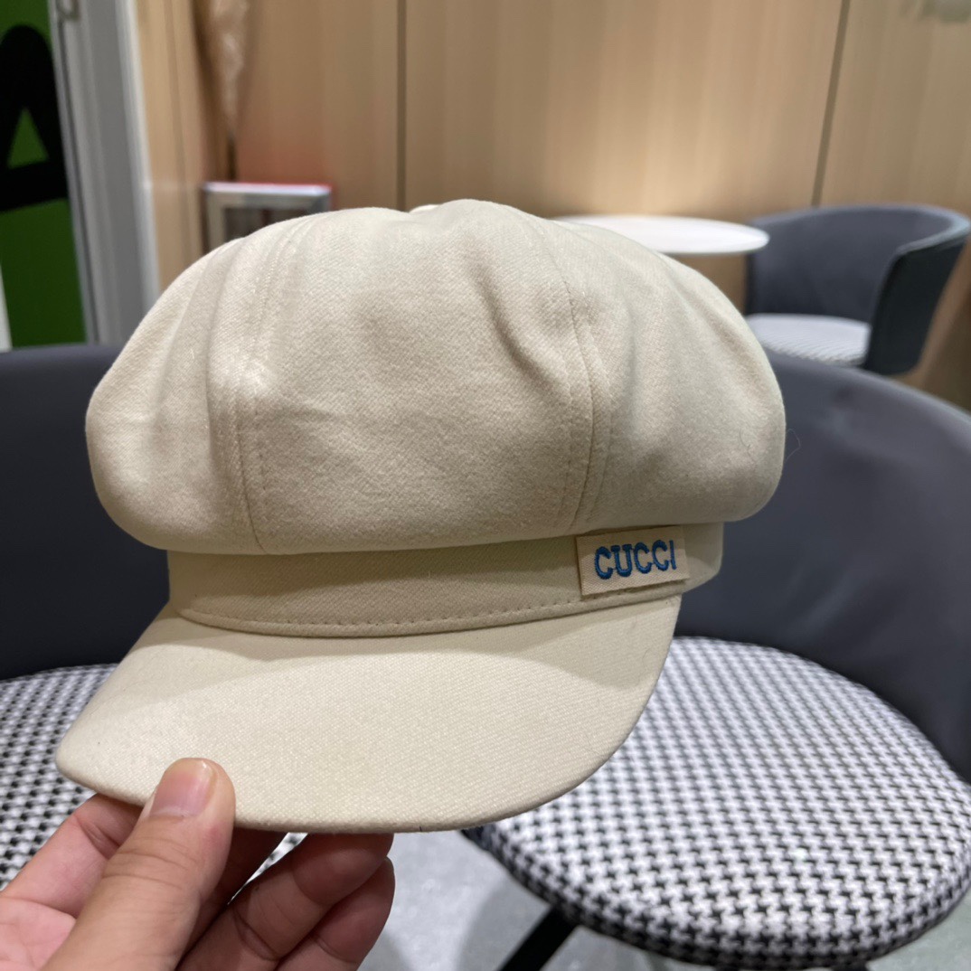  Gucci古奇秋冬新款牛仔贝雷帽鸭舌帽，帽型超级好看，出街旅游必备
