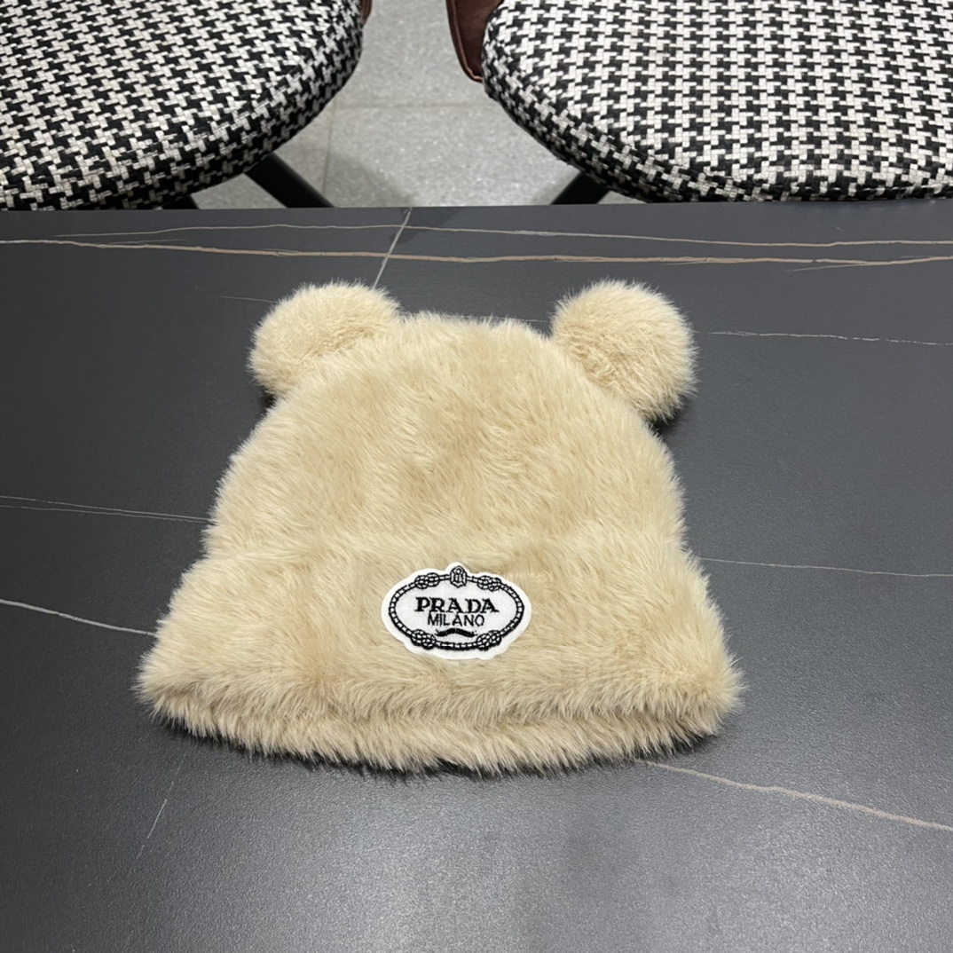 NO:214935,【PRADA】Autumn and winter plush wool hat, plush material, very versatile hat, fisherman hat, baseball hat, knit hat, hat, prada, prada, espadrilles, hats19860909【PRADA普拉达】秋冬毛绒绒毛线帽,毛绒材质,非常百搭帽子渔夫帽棒球帽针织帽,帽子,prada,prada,espadrilles,hats,hat