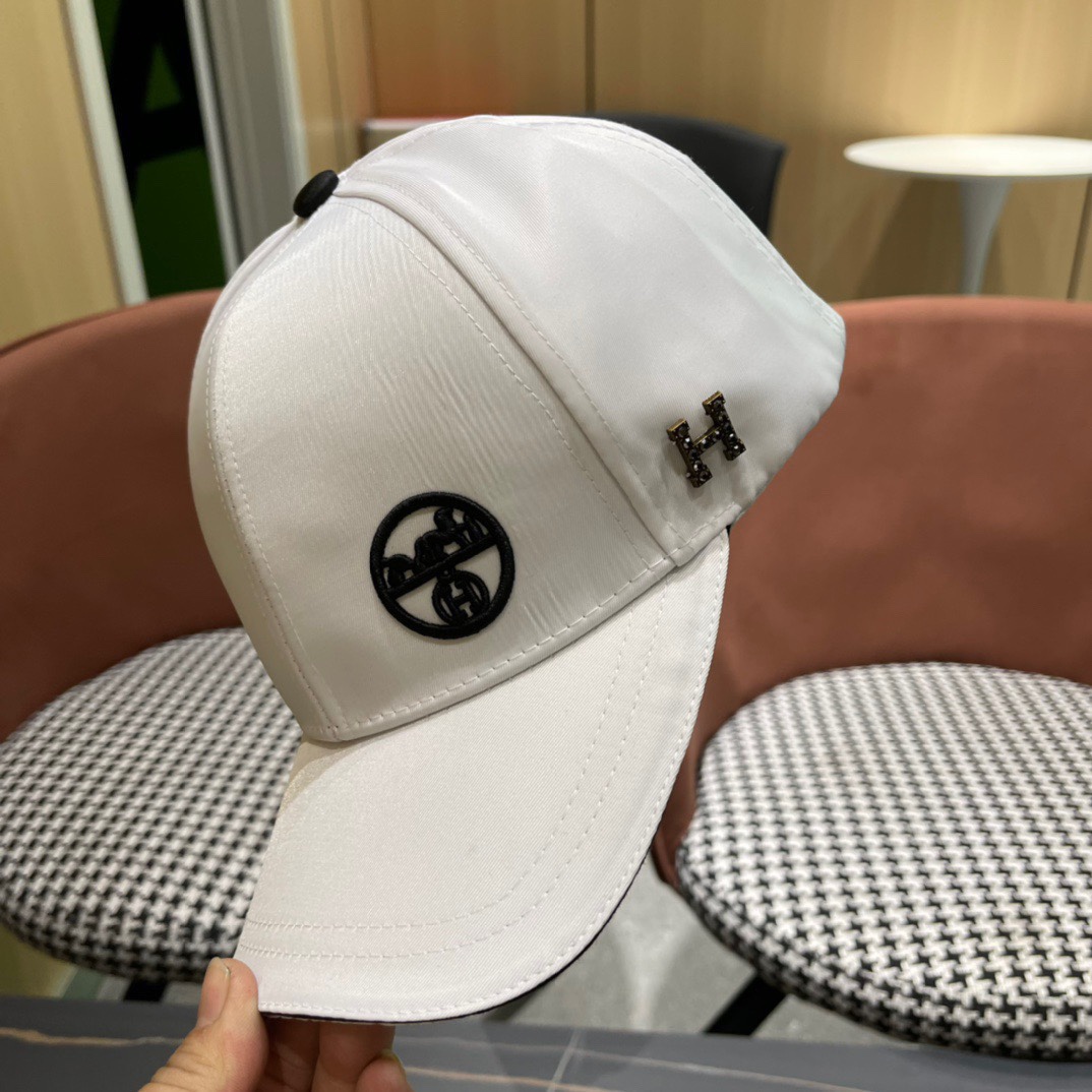 HERMÈS爱马仕原单棒球帽经典H正品开模订制原版透气帆布面料做工细致时尚帅气质量超赞！