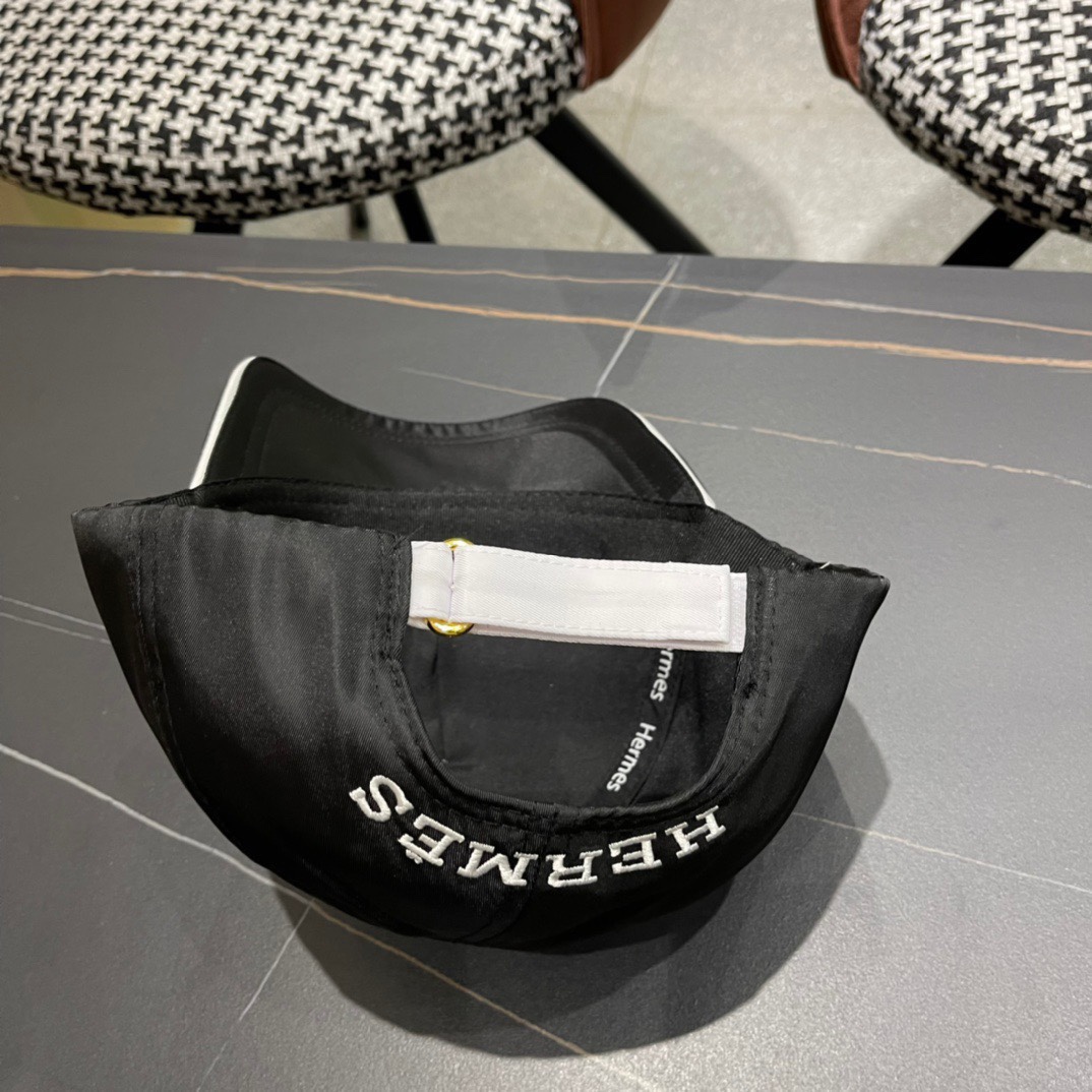 HERMÈS爱马仕原单棒球帽经典H正品开模订制原版透气帆布面料做工细致时尚帅气质量超赞！