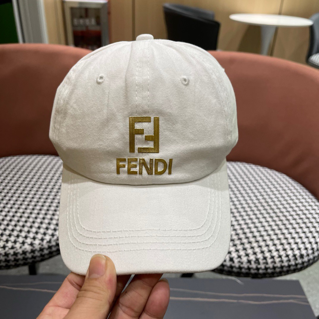 Fendi芬迪2024新款棒球帽双F提花口碑极佳轻盈透气！质量超赞基础头围56贴片可调节