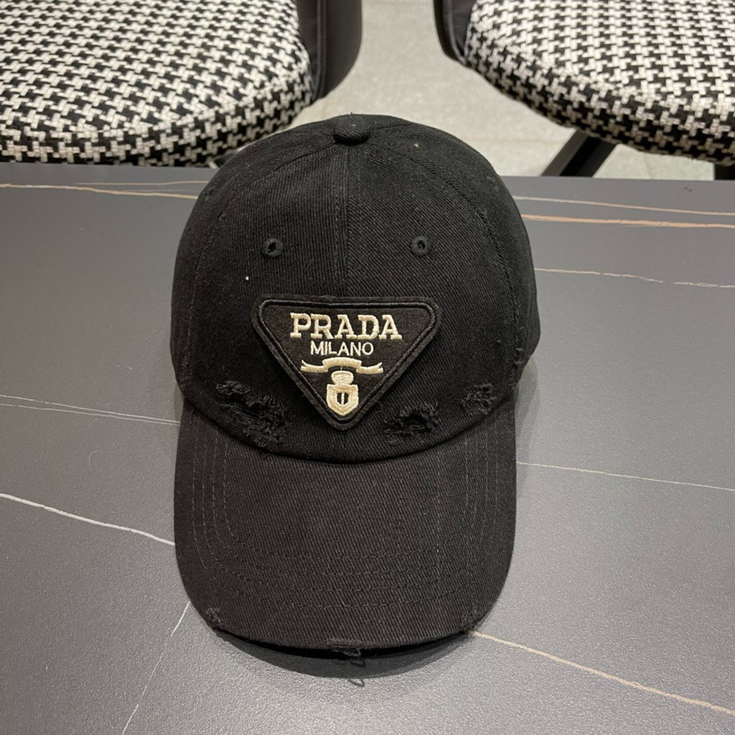 普拉达Prada2024新款经典三角标棒球帽万能必留款戴一万年都好看日常刚需颜色完美帽型正点简直谁戴都好