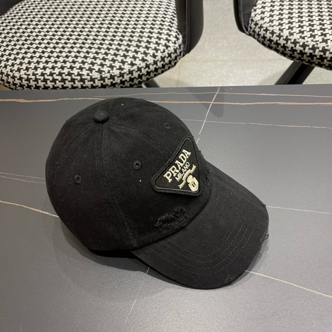 普拉达Prada2024新款经典三角标棒球帽万能必留款戴一万年都好看日常刚需颜色完美帽型正点简直谁戴都好