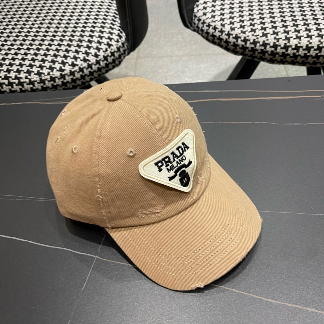 普拉达Prada2024新款经典三角标棒球帽万能必留款戴一万年都好看日常刚需颜色完美帽型正点简直谁戴都好