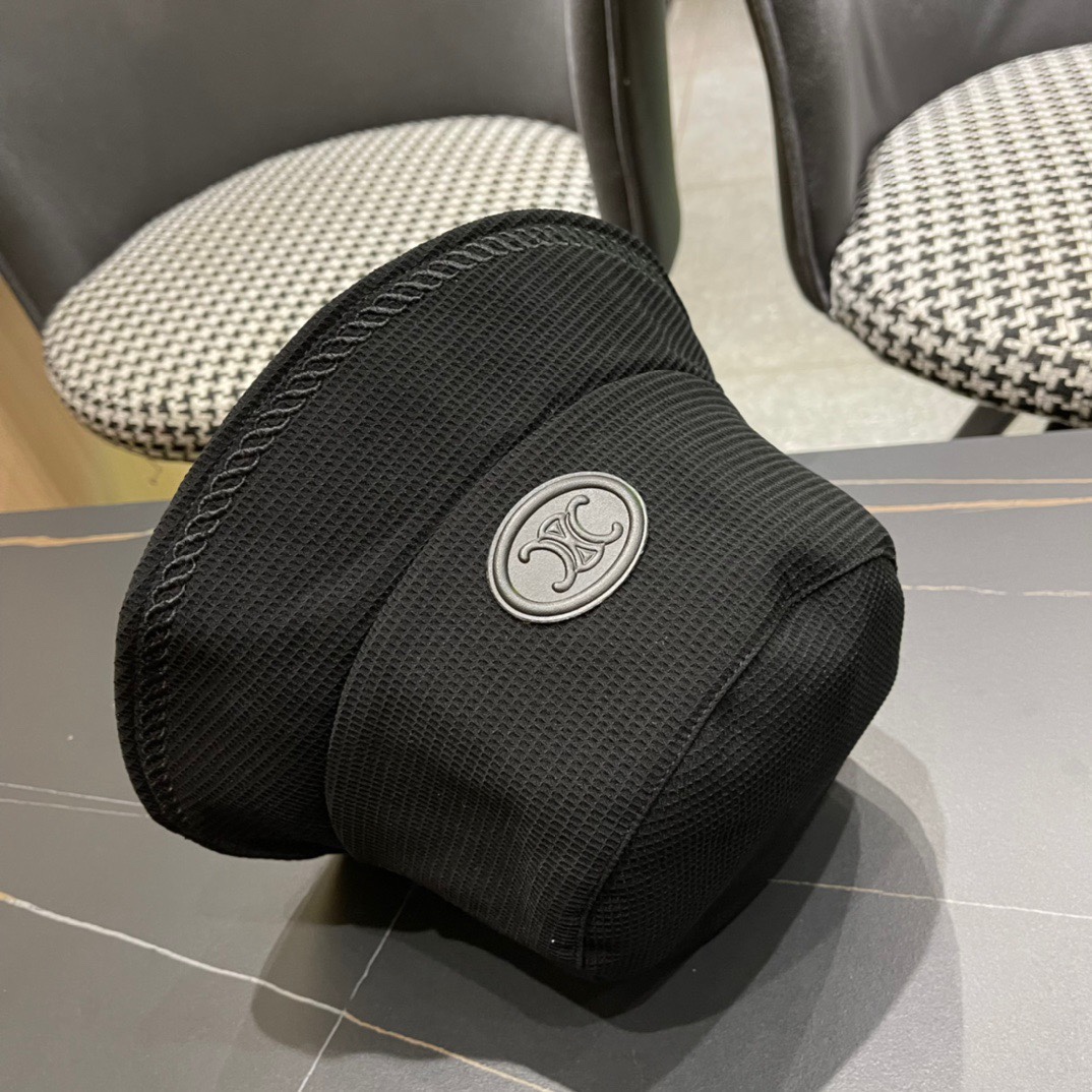 CELINE赛琳2024秋冬新款韩版百搭显脸小遮阳防晒渔夫帽