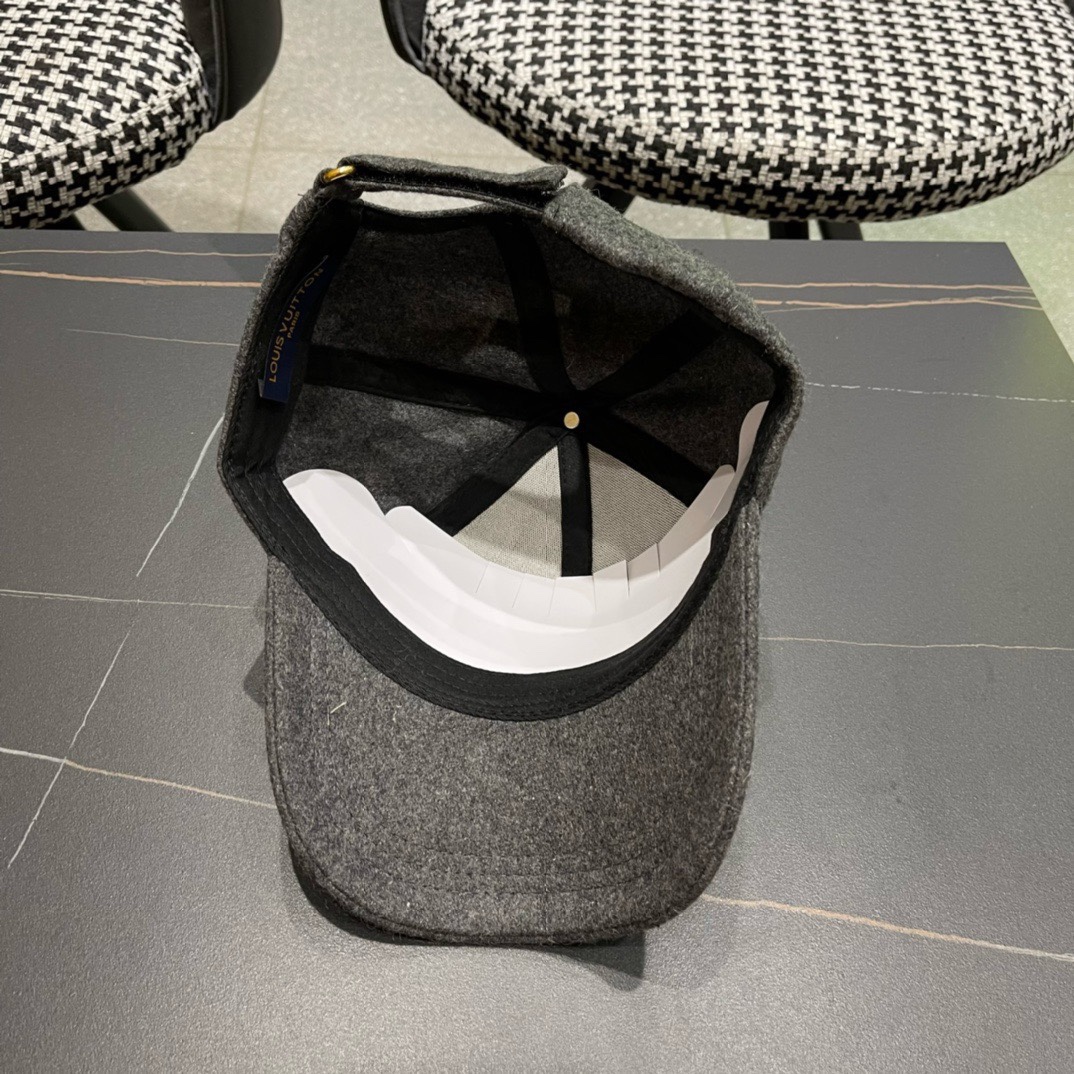 路易威登LouisVuitton2024早秋羊毛新款棒球帽LV棒球帽简约大气男女通用