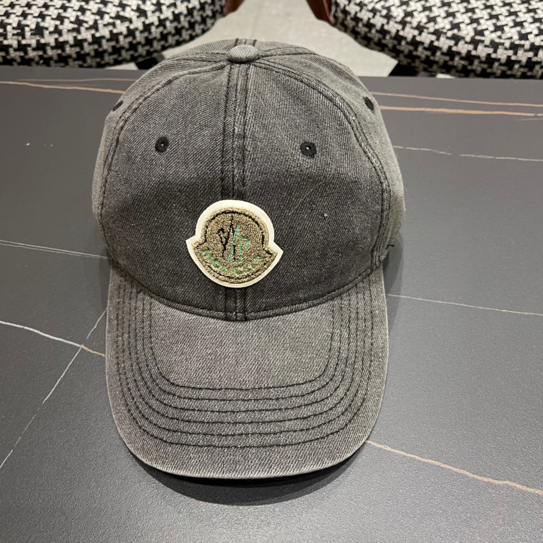 Moncler蒙口经典牛仔棒球帽经典流行款原版帆布料轻盈透气！质量超赞基础头围56贴片可调节