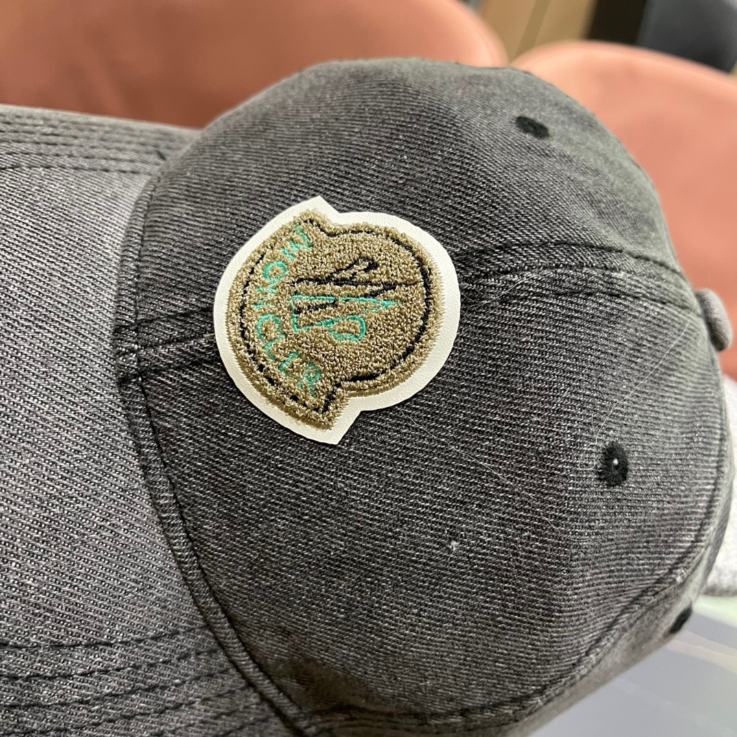 Moncler蒙口经典牛仔棒球帽经典流行款原版帆布料轻盈透气！质量超赞基础头围56贴片可调节