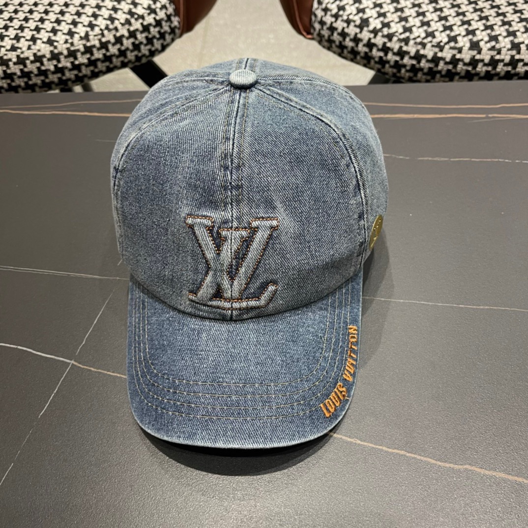 新款出货LV路易威登新款原单棒球帽专柜1:1开模订制精细刺绣！质量超赞基础头围56贴片可调节
