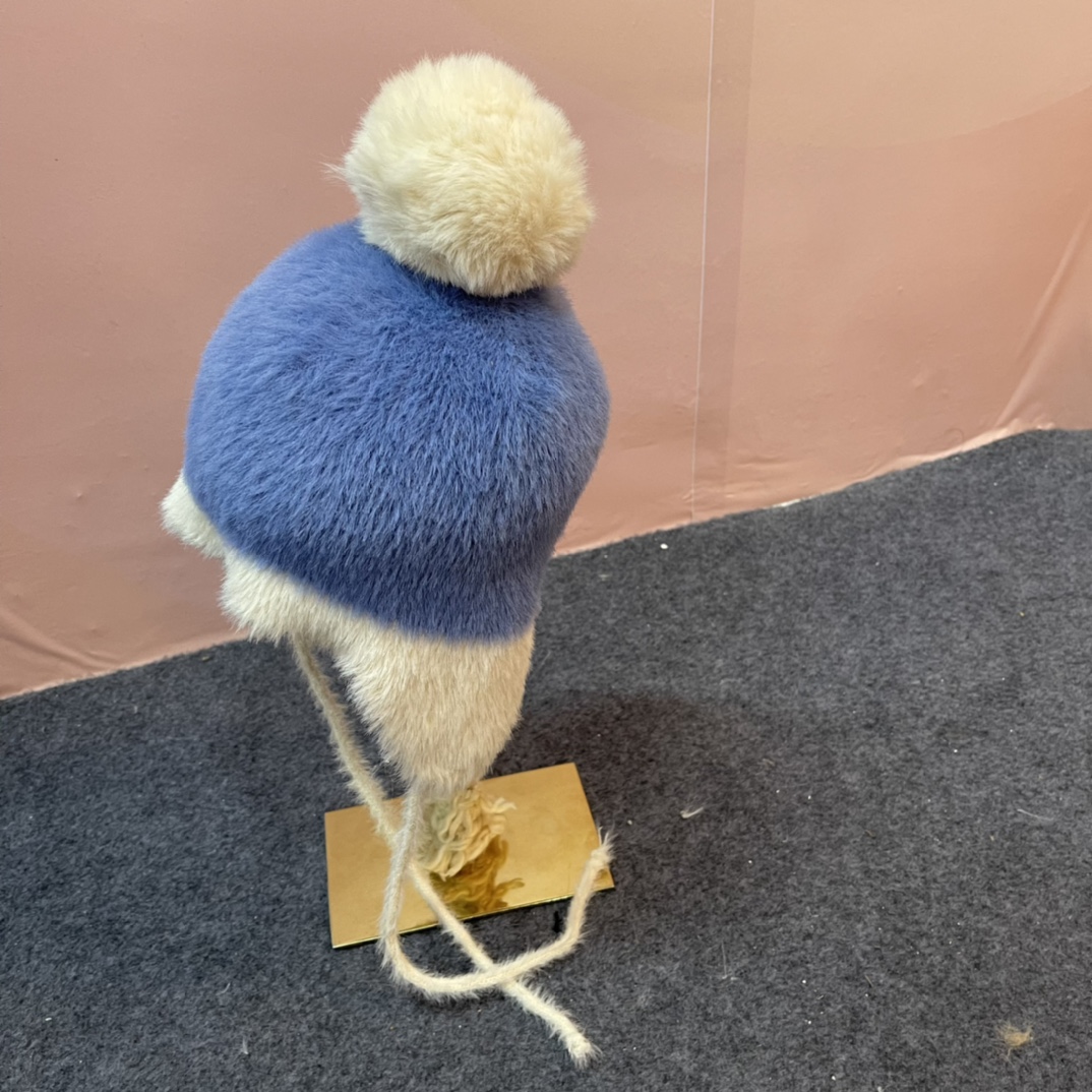 蒙口moncler女冬季仿貂软软毛绒保暖护耳防风加厚户外骑行防寒帽